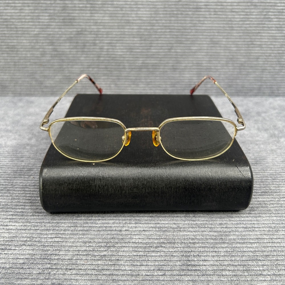 Mario Martinelli Apollo Gold Rectangular y2k Eyeglasses Tortoise 52-18 Vintage